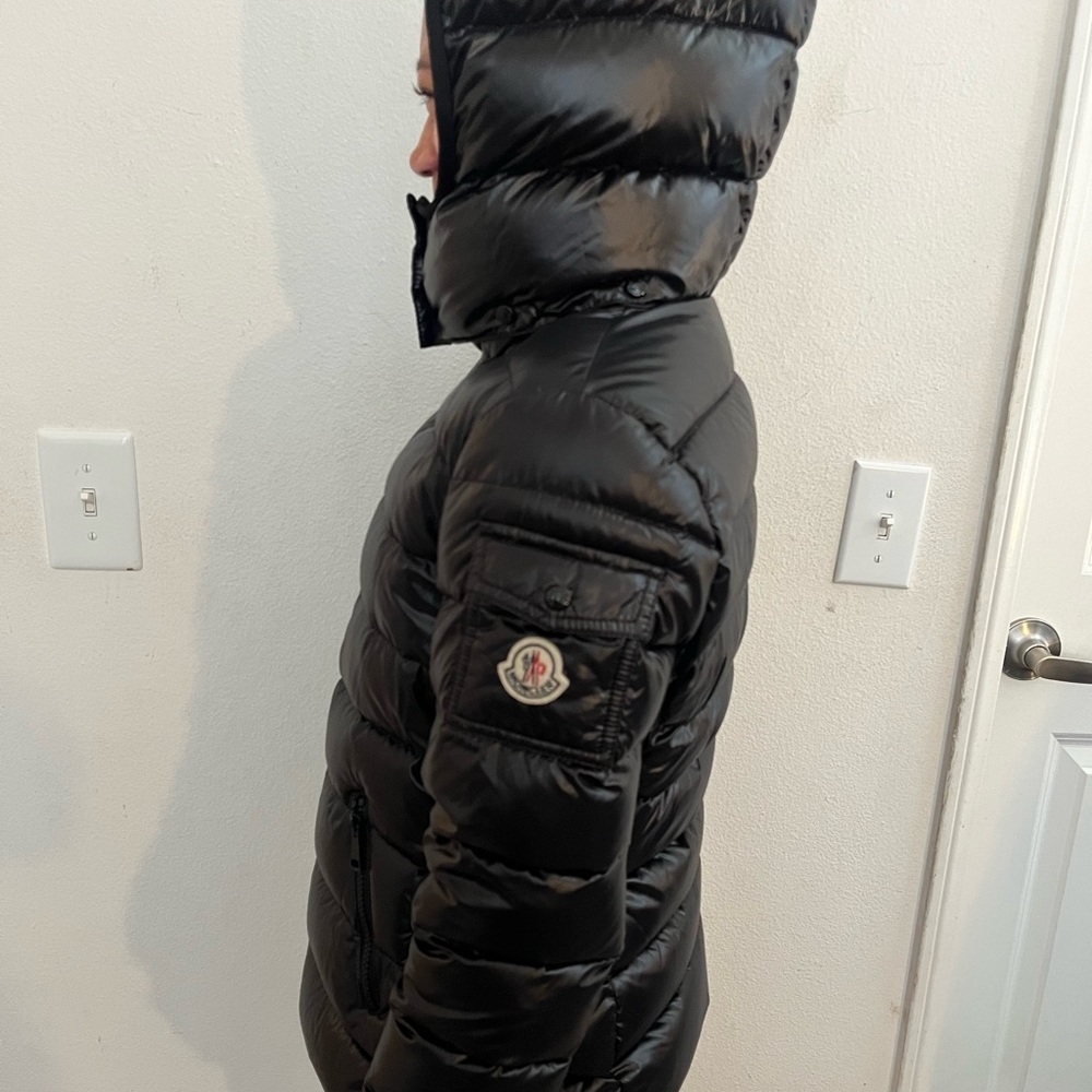Moncler Women's Glossy Black Puffer Coat